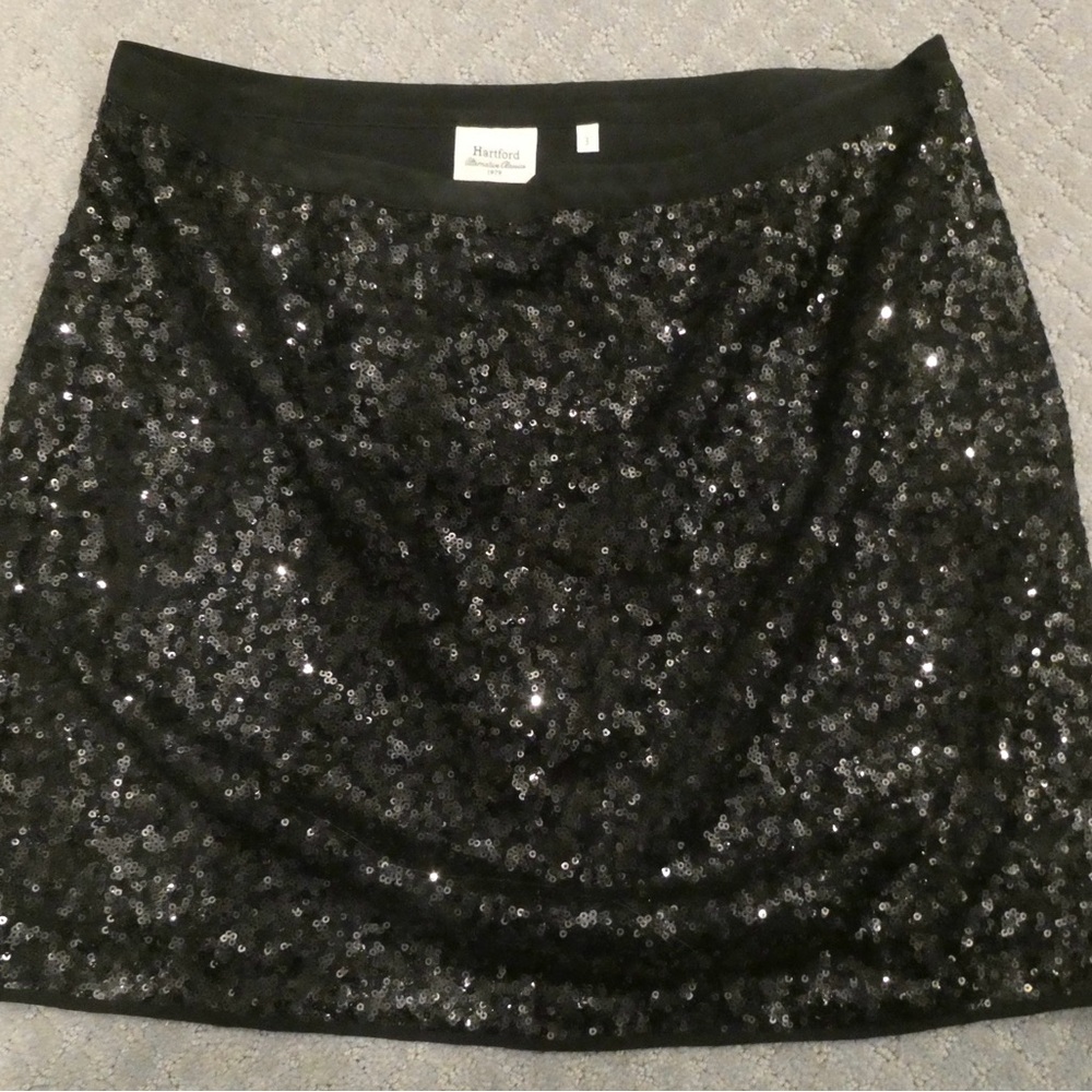 Hartford Sparkling Black Mini Skirt